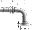 Gates Code 61 O-Ring Flange - 90° Bent Tube