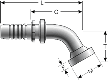 Gates Code 62 O-Ring Flange Heavy - 60° Bent Tube