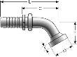 Gates Code 62 O-Ring Flange Heavy - 67½° Bent Tube