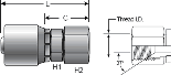 Gates 1¼ Inch Special One-Piece Couplings - Female JIC 37° Flare Swivel