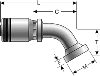 Gates Code 61 O-Ring Flange - 60° Bent Tube (for SAE100R13)