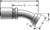 Gates Code 61 O-Ring Flange - 30° Bent Tube GL