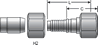 Gates C14 Dual Seat Female JIC 37°/SAE 45° Flare Swivel Coupling