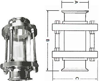 Sanitary Steel Sight Glass