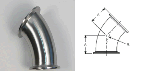 45 Degree Clamp Elbow