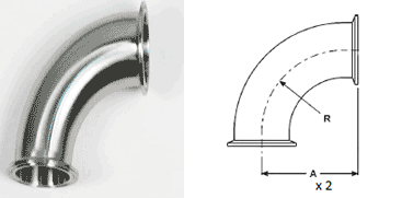 90 Degree Clamp Elbow