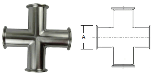 Cross Tee w/ All Clamp Ends