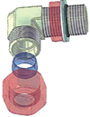 Malone / Male BSPP to Tube 90 Degree with Adjustable Locknut and O-Ring