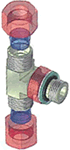 Malone / Male Branch Tee - Tube to Metric with Adjustable Locknut and O-Ring