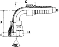 BSP Swivel Female, 90 Degree Bent Tube