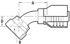 ORFS Female 45° Elbow