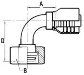 DKO-L Female 90° Elbow