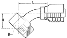 DKO-L Female 45° Elbow