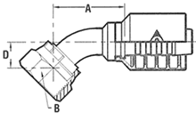 ORFS Female 45° Elbow