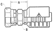 Komatsu Metric Female Inverted Cone