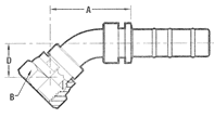 ORFS Female 45° Elbow