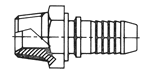 British Braided Hose Inserts/ BSP Tapered Male