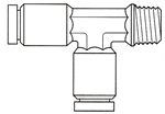 Brass Push-To-Connect Fittings / Male Run Tee