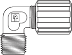 PFA Compression Fittings / Male 90° Elbow