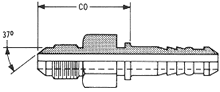 JIC 37° Solid Male Stem