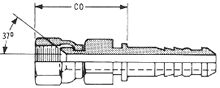 JIC 37° Swivel Female Stem