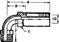 90° BENT TUBE WITH SAE 45° INVERTED FLARE SWIVEL