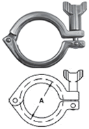 Single Pin Heavy Duty Clamps with Serrated Wing Nut - 13MHHM