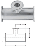 Clamp Reducing Tees - B7RMP