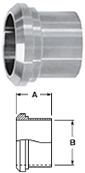 Long Plain Bevel Seat Ferrules - 14A