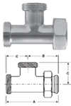 Threaded Plain Bevel Seat x Plain Bevel Seat Run x Threaded Bevel Seat Branch Tees - B7B