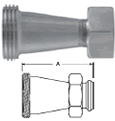 Threaded Bevel Seat x Plain Bevel Seat with Hex Nut Concentric Reducers - B31TP