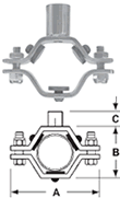 Hex with Grommets and Coupler - B24RGC