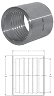 304 Stainless Crimp Ferrules / 1 inch to 4 inch