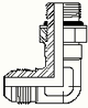 SHF / 6801 - Male JIC x Male Adjustable BSPP 90 Degree