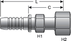 Gates Female Flat-Face O-Ring Swivel