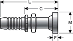 Gates Code 61 O-Ring Flange Long Neck