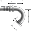 Gates Code 61 O-Ring Flange - 135° Bent Tube