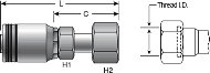 Gates Female Flat-Face Swivel (for SAE100R13)