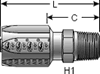 Gates Steel Male Pipe for C5C, C5D & C5M Hose