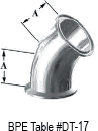 Dixon Bradford™ BioPharm 45° Clamp x Clamp Elbows - T2KMP 