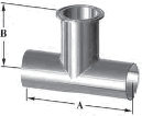 Dixon Bradford™ BioPharm Weld x Weld x Clamp Tees - T7WWM 