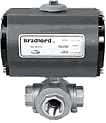 Dixon Pneumatically Actuated 3-Way Brass Ball Valves - ‘T / L’ Port