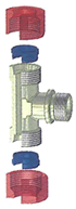 Malone / Male Branch Tee - Tube to Metric Parallel