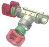 Malone / Male Run Tee - Tube to Male Metric Parallel