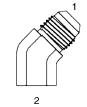 Tompkins / 2505 JIC to Pipe Elbow 45 Degree