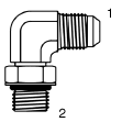 Tompkins / RST6801 Restricted JIC to O-Ring Elbow 90 Degree