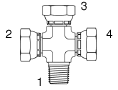 Tompkins / 1604 Pipe Swivel Union Cross