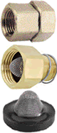 Garden Hose Fittings with Screens