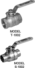 Full Port Ball Valves / Model T-1002 and S-1002