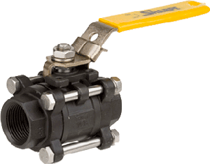 Series 53034 316 Carbon Steel Ball Valve, 3-Piece Design